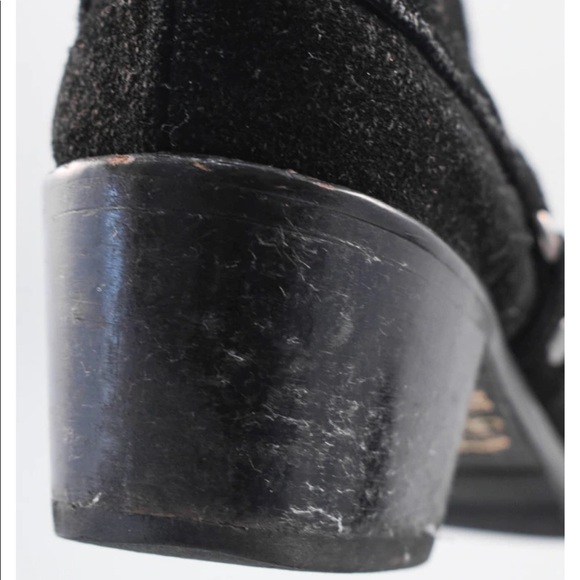 ALL SAINTS BLACK SUEDE ANKLE BOOTIES - Picture 9 of 16